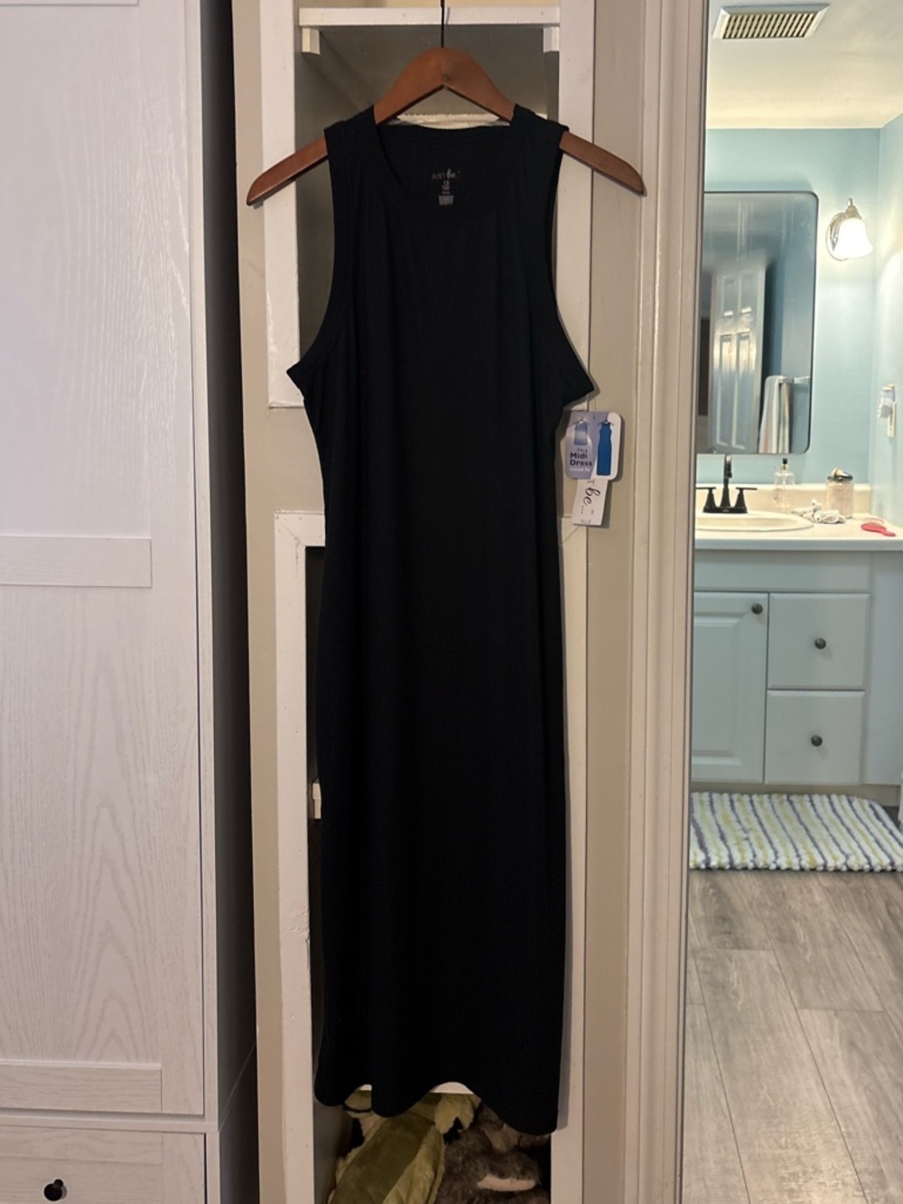 Sleeveless Black Midi Dress - Athletic Leisure